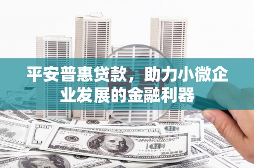 喀喇沁旗平安普惠贷款，助力小微企业发展的金融利器