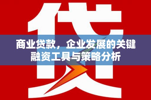 喀喇沁旗商业贷款，企业发展的关键融资工具与策略分析