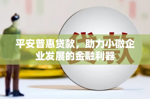 喀喇沁旗平安普惠贷款，助力小微企业发展的金融利器