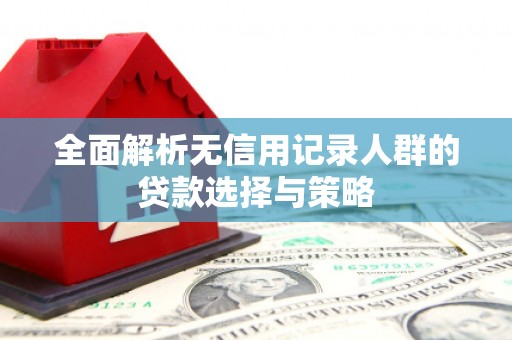 喀喇沁旗全面解析无信用记录人群的贷款选择与策略